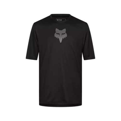 Fox Racing Ranger Short Sleeve Fox Head MTB Jersey in Black