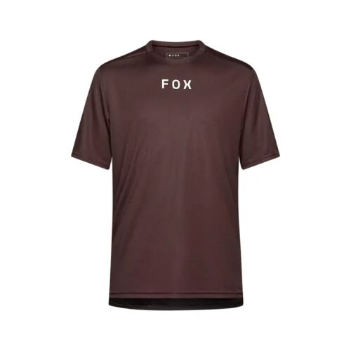 Fox Racing Ranger Short Sleeve Wordmark Jersey in Cocoa Brown