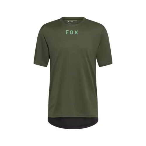 Fox Racing Ranger Short Sleeve Wordmark Jersey in Dark Sage Green