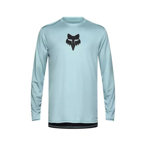 Fox Ranger Fox Head Long Sleeve Jersey in Vintage Wash Blue