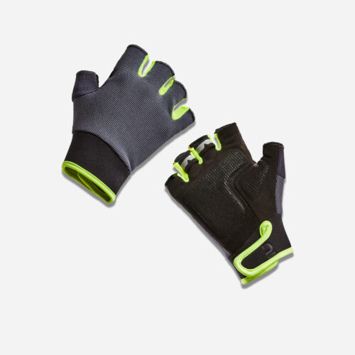 Kids Cycling Gloves 500 – Ages 8-12 Years – Black/yellow
