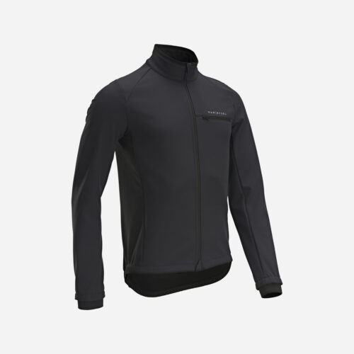 Men’s Long-sleeved Road Cycling Winter Jacket Rc100 – Black