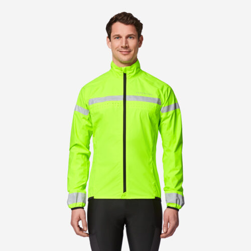 Men’s Long-sleeved Showerproof Road Cycling Jacket Rc 120 Visible En17353