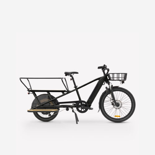 Rear Loading Electric Longtail Cargo Bike R500e – Black