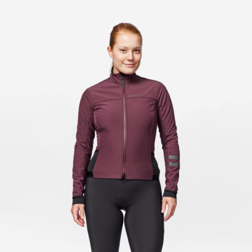 Women’s Winter Road Cycling Jacket Endurance – Burgundy